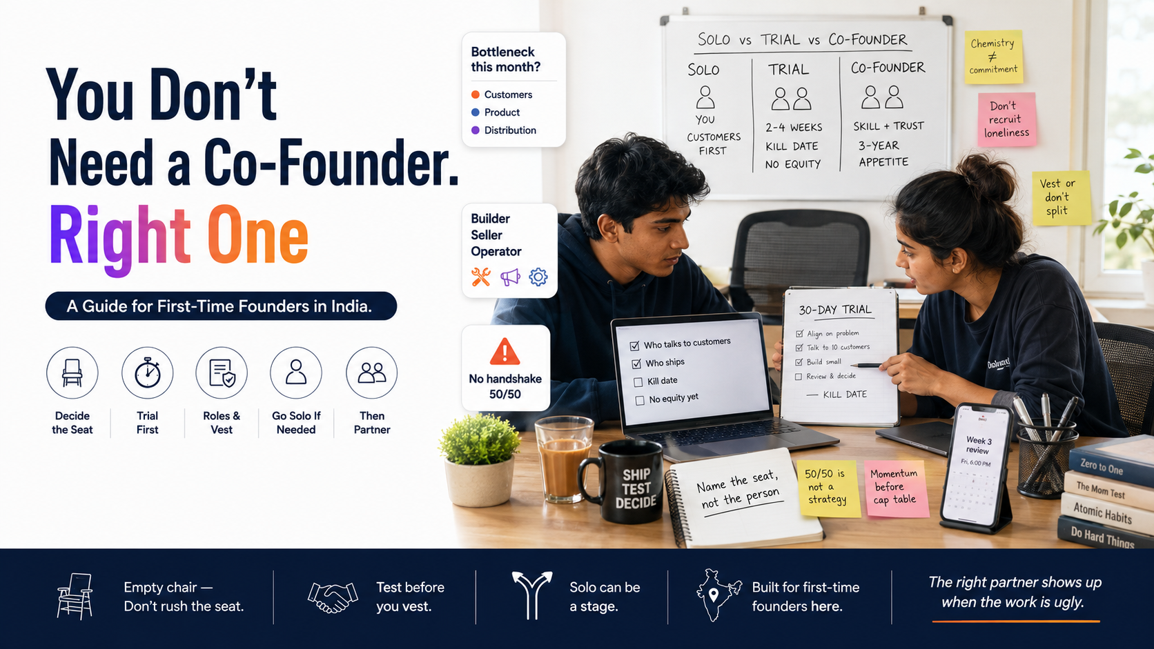You Don’t Need a Co-Founder. You Need the Right One — A Guide for First-Time Founders in India