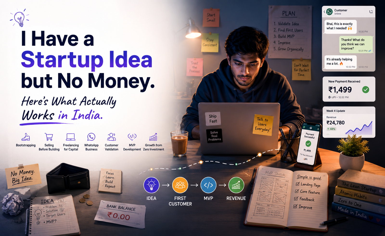 I Have a Startup Idea but No Money. Here's What Actually Works in India.